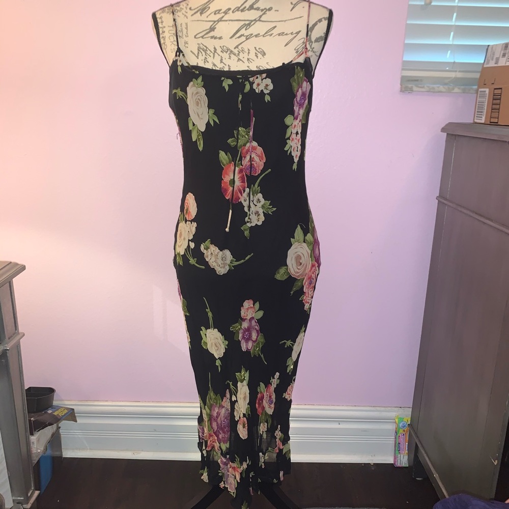 Black floral dress
